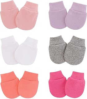 Soft No-Scratch Infant Mittens, 0-6 Months