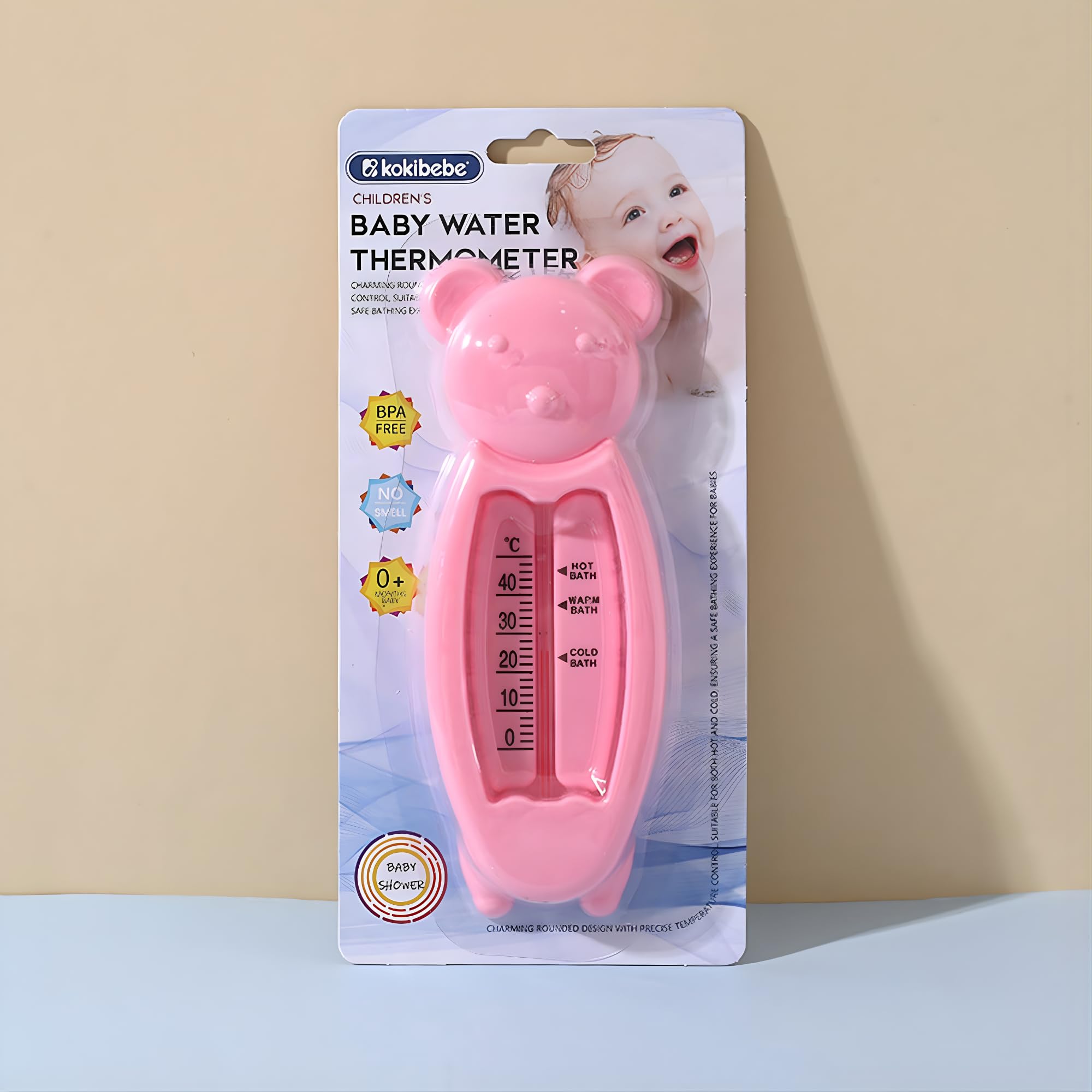 Baby Bath Water Thermometer, Cute Bear Design, BPA-Free Safety Thermometer for Baby Bath, Accurate Temperature Indicator for Hot & Cold Water (Pink)-image-41