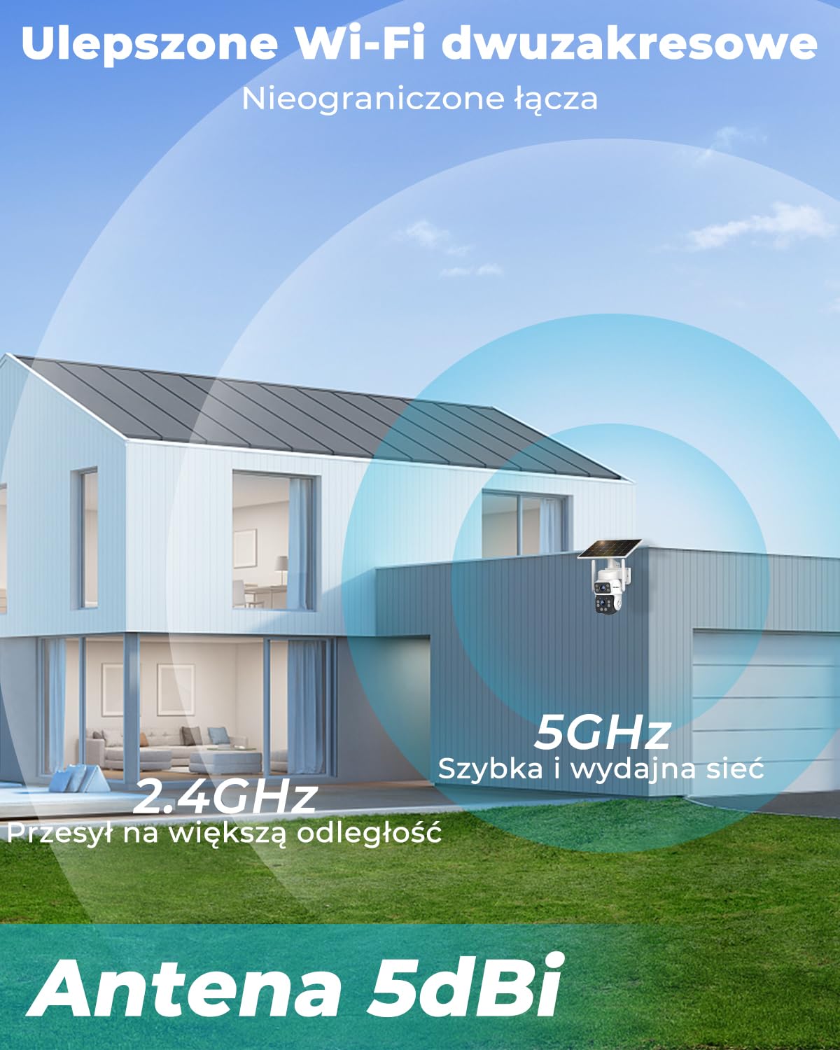 GENBOLT 2K AOV WiFi Kamera Zewnętrzna Solarna Dwa obiektywy 3MP*2