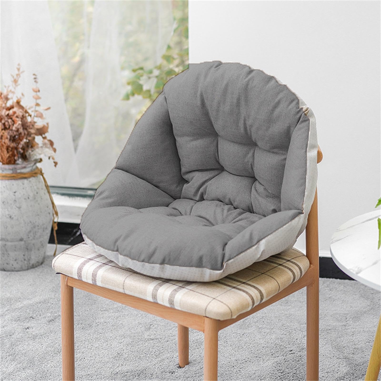 Cuscino per Sedia a Dondolo Amaca, Cuscino per Seduta, Comodo con Cinghia, Cuscino per Seduta a Cestino Sospeso per Soggiorno E Giardino, Grigio