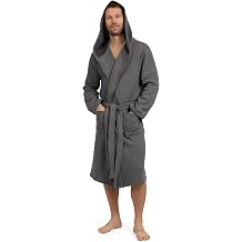 Eddie Bauer Mens Robe - Luxury Fleece Bathrobe with Hood and Pockets | Soft Warm Plush Winter Bath Robe for Men