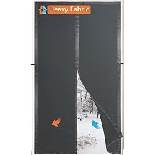 Magnetic Door Insulation Cover,Thicker Layered Fabric Door Thermal Curtains