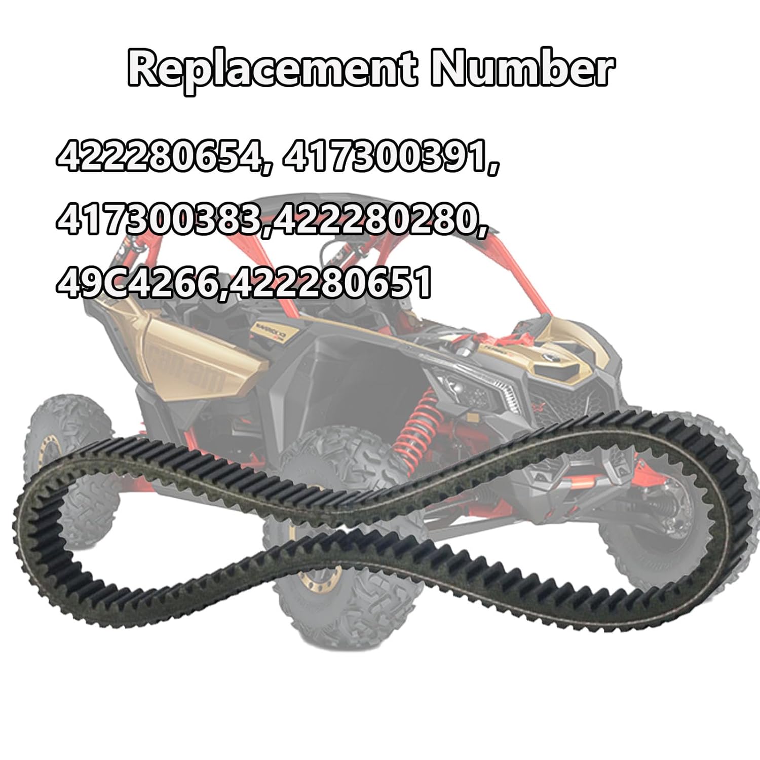Heavy-Duty Drive Belt Compatible for Can am Maverick X3 Turbo X XDS XRS XMR MAX All Models 2017-2022 Replace 422280652