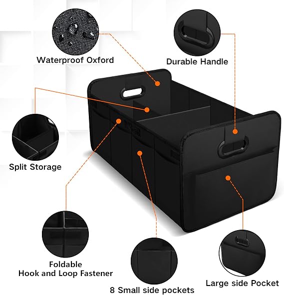 Foldable Car Boot Bag, Car Boot Organiser, Waterproof Trunk Storage Box
