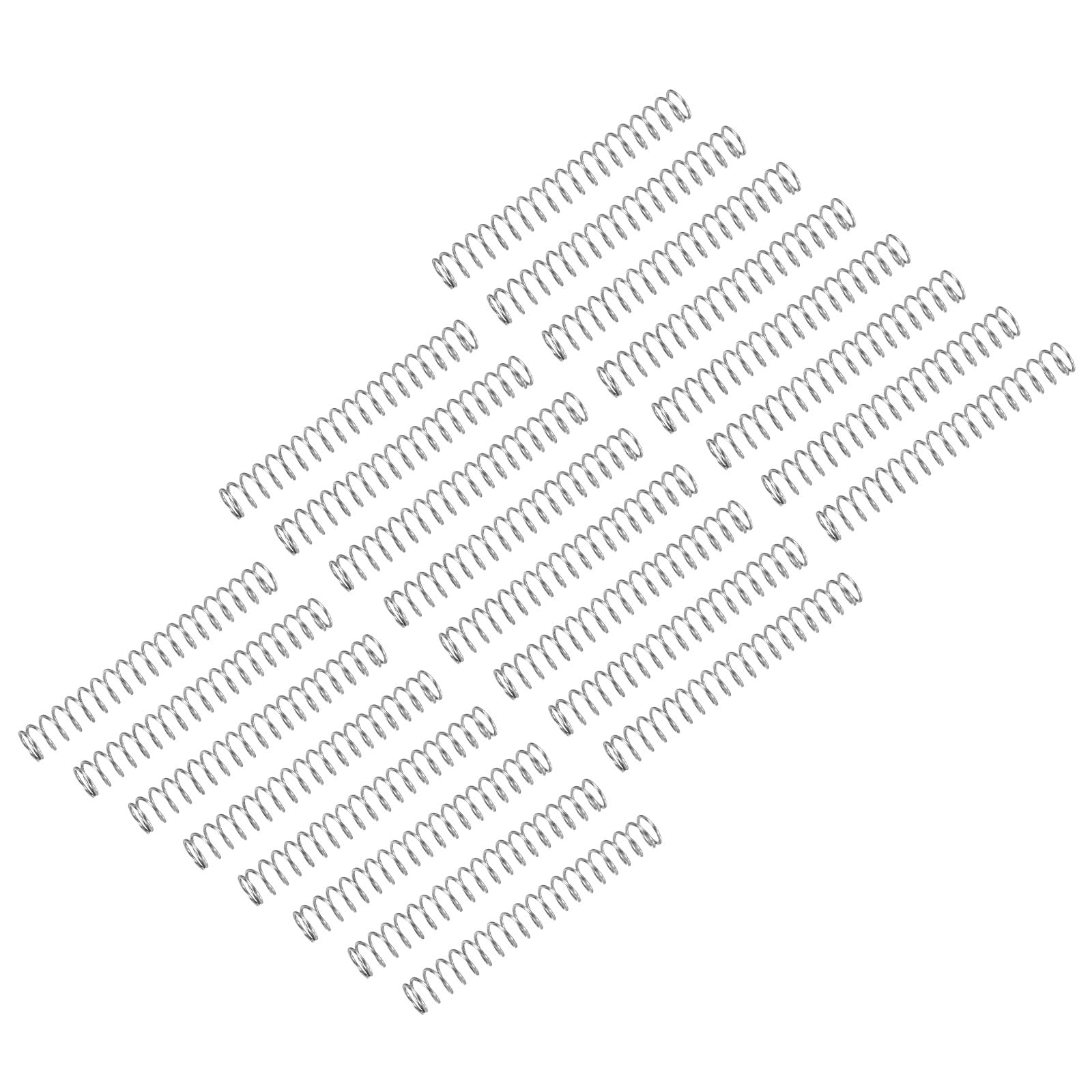 uxcell 25Pcs Compression Spring, 304 Stainless Steel 8mm OD 0.8mm Wire 15mm Length Mechanical Spring for Shop Home Repair Project, Silver Tone — Amazon image 7