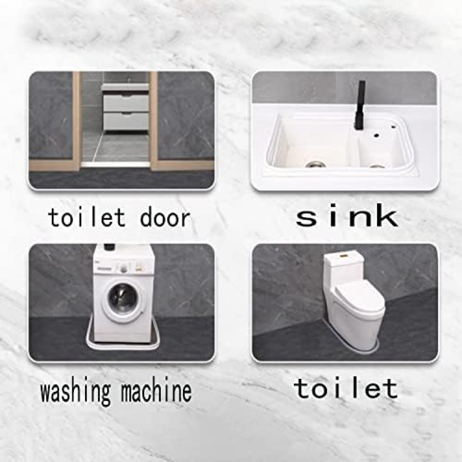 Generico Striscia Impermeabile Pieghevole, Silicone Antigoccia | Dimensioni Personalizzabili: 100x2x1,5 Cm, Adatte A Diversi Ambienti, Inclusi Bagni E Cucine (gray 1 meter)