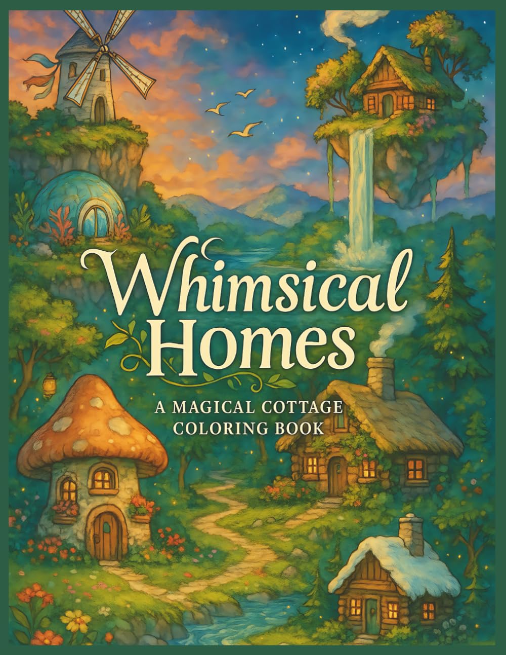 Whimsical Homes: A Magical Cottage Coloring Book