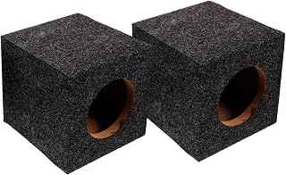 1 Par Estuche De Audio Subwoofer Recinto del Subwoofer del Coche Vocero Auto Soltero Altavoz De Subgraves De Coche Caja De Un Solo Altavoz Accesorio De Bricolaje Negro De Madera