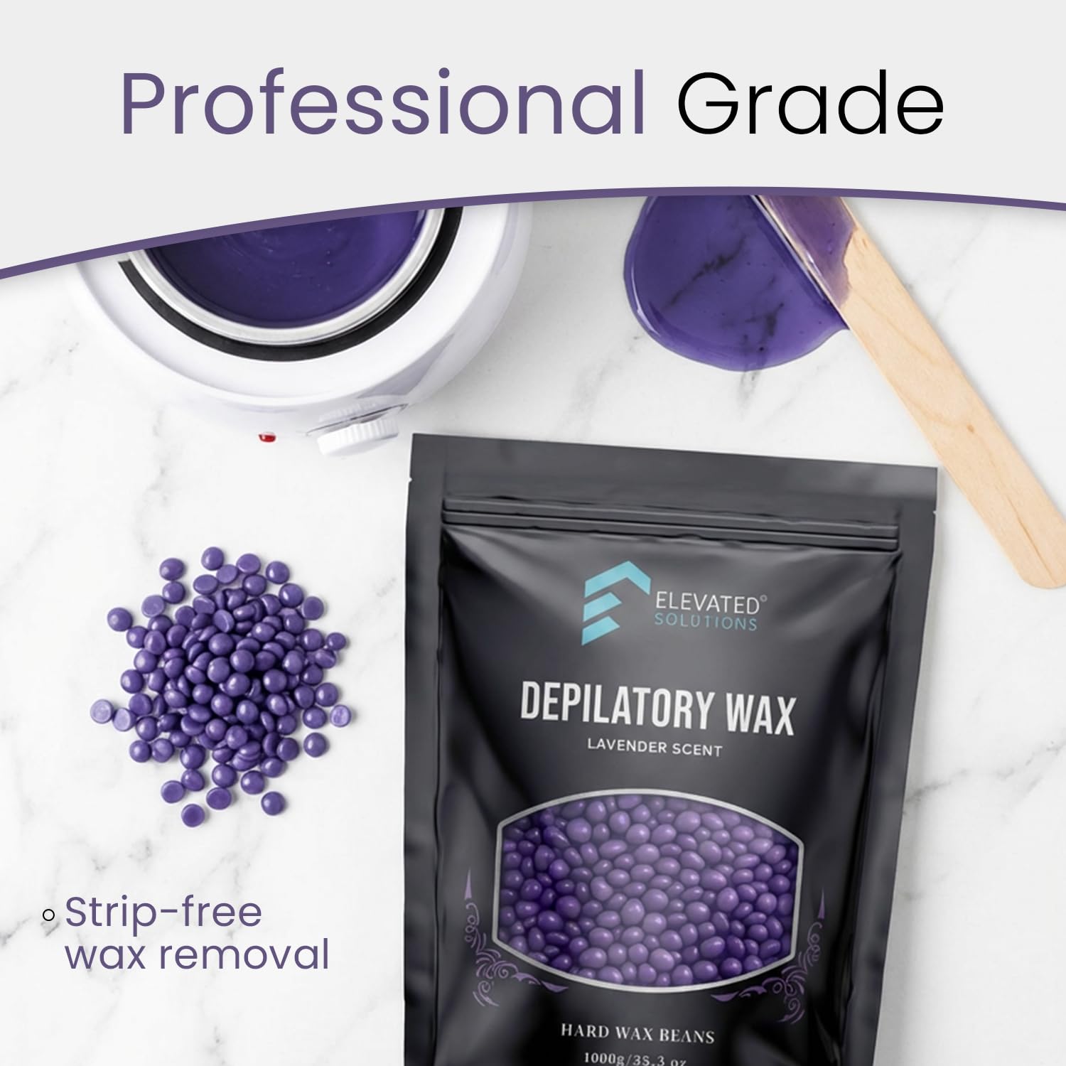 Hard Wax Beads for Hair Removal, Soothing Depilation Wax for Sensitive Skin, 35 oz (1000 gr)