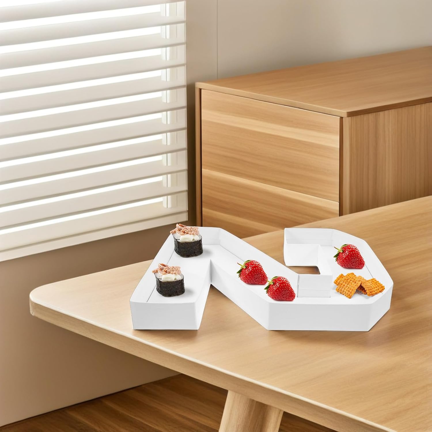 SOIMISS 2pcs White Cardboard Number Fillable Holder Candy Box for Chocolate Covered Strawberries with Sleek Elegant Design, Versatile Usage for Birthday Parties and Holidays