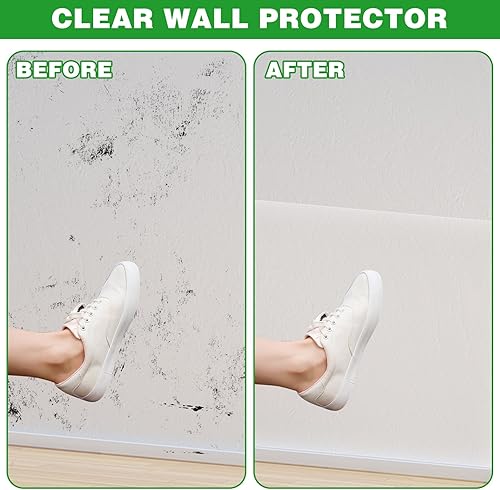 Miniatura 4 de Lámina protectora de pared transparente, papel adhesivo transparente no adhesivo, adhesivo estático, extraíble, para tirar y pegar, adhesivo de