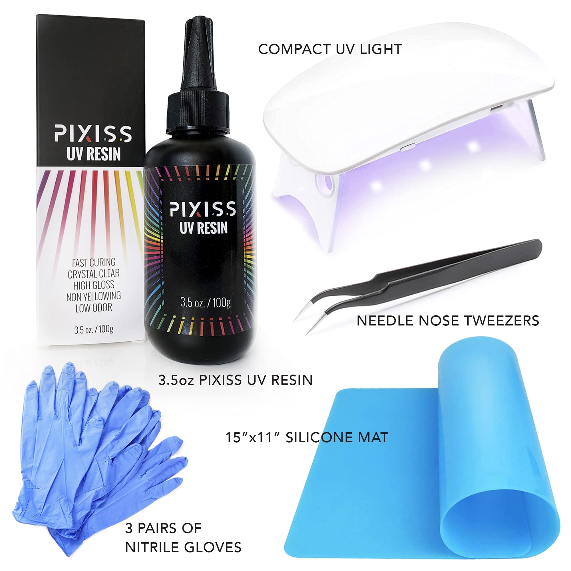 Buy UV Light Resin Clear Epoxy Craft Resin Kit Pixiss Crystal Clear
