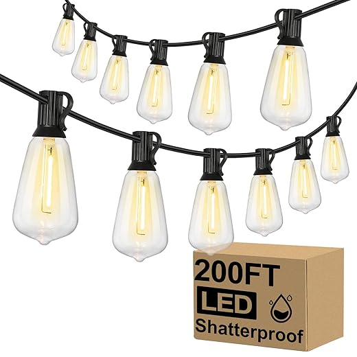 Brightever Outdoor String Lights 200FT Waterproof