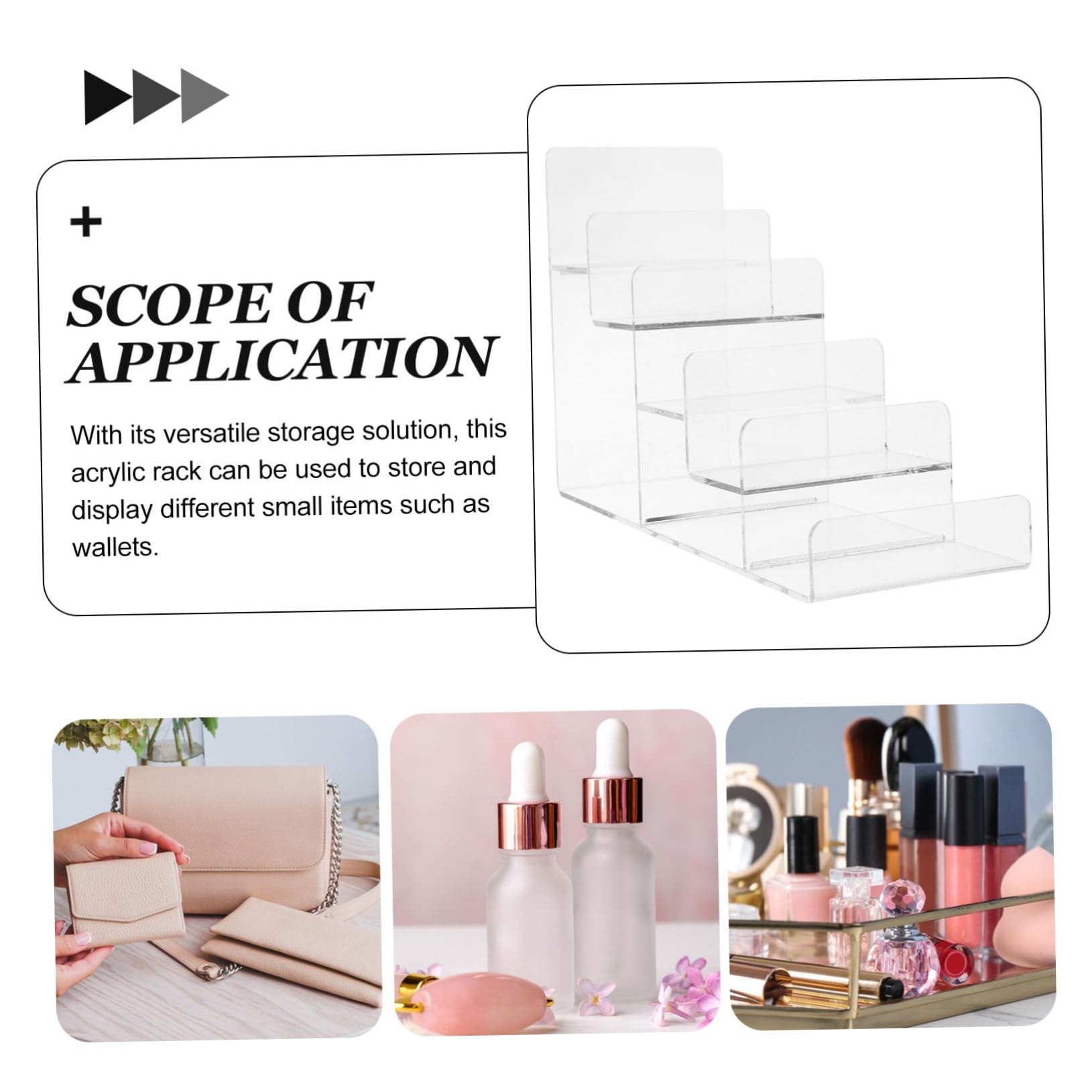 Vitrina De Acrílico Expositor De Carteras Organizador De Perfumes Compacto y Portátil