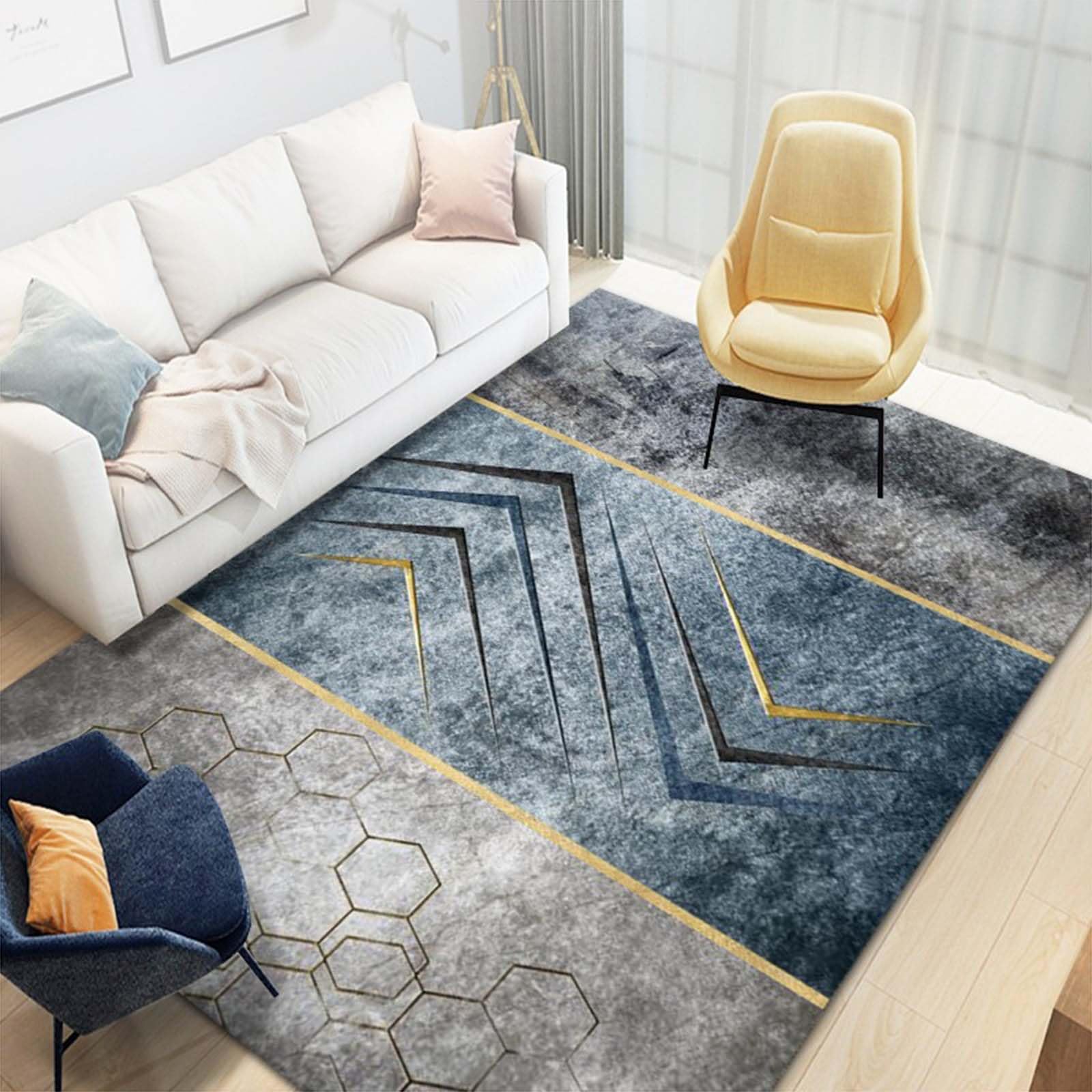 Tapis doux moderne abstrait pour une ambiance de salon cocooning