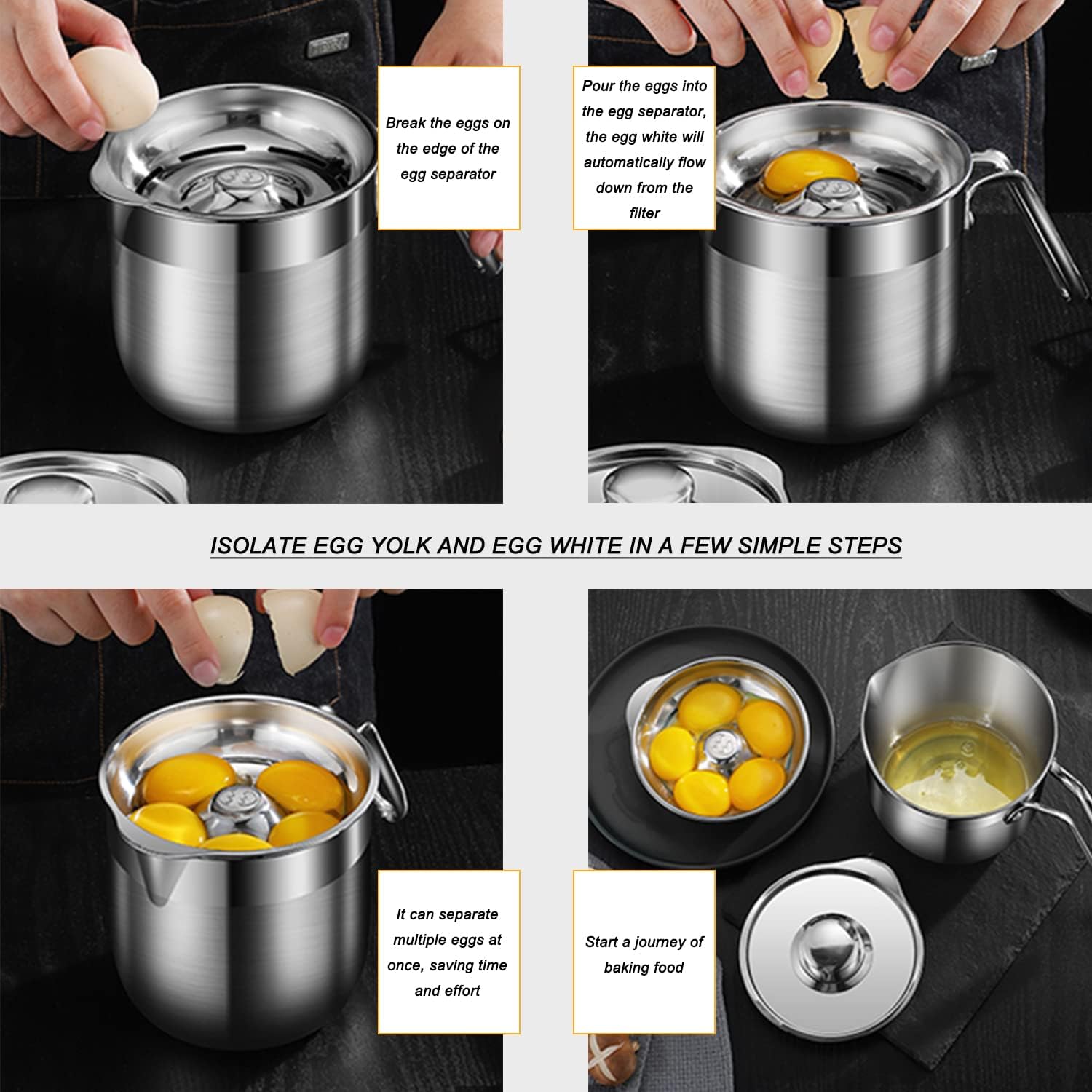 Separator Food Grade Stainless Steel Yolk Separator Separates Multiple