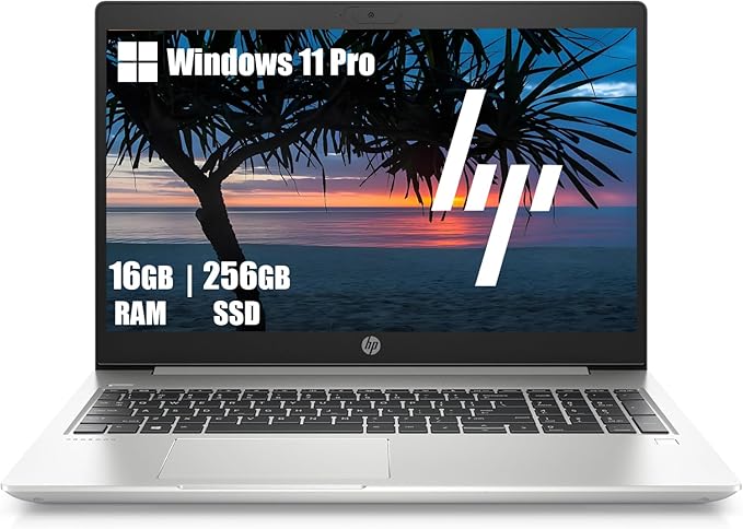 HP ProBook 450 G7 Business Laptop 15.6" (1366 x 768), Intel Core i5-10210U, RAM 16 GB, SSD da 256 GB, tastiera QWERTY Windows 11 Pro (ricondizionato)