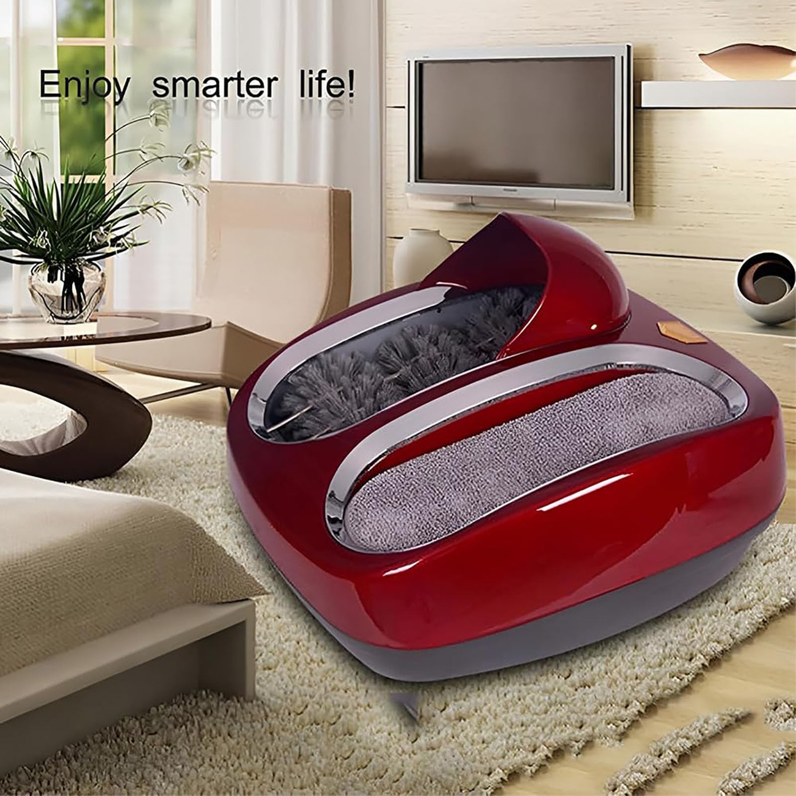 Limpiador De Zapatos Automático Inteligente por Inducción (42 × 46 × 28 Cm), Máquina De Limpieza De Suelas Totalmente Automática, para Hogares, Salas Blancas Y Hoteles.,White