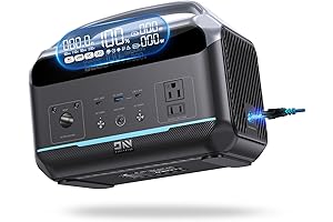 Portable Power Station 600W, 299Wh LiFePO4 Home Power Backup w/ Solar Charging