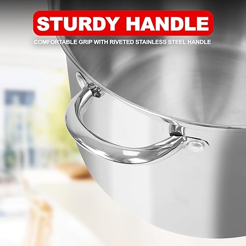 Miniatura 5 de Culinary Edge Juego de utensilios de cocina antiadherentes de acero inoxidable de 8 cuartos de galón de 4 piezas con vaporizador y olla de pasta