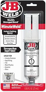 J-B Weld 50101 MinuteWeld Instant-Setting Epoxy Syringe - Dries Clear - 25ml