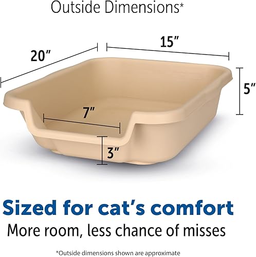 Miniatura 2 de KittyGoHere - Caja de arena para gatos mayores, bandeja de arena pequeña, caja de arena para gatos de entrada baja, ligera, duradera, fabricada en