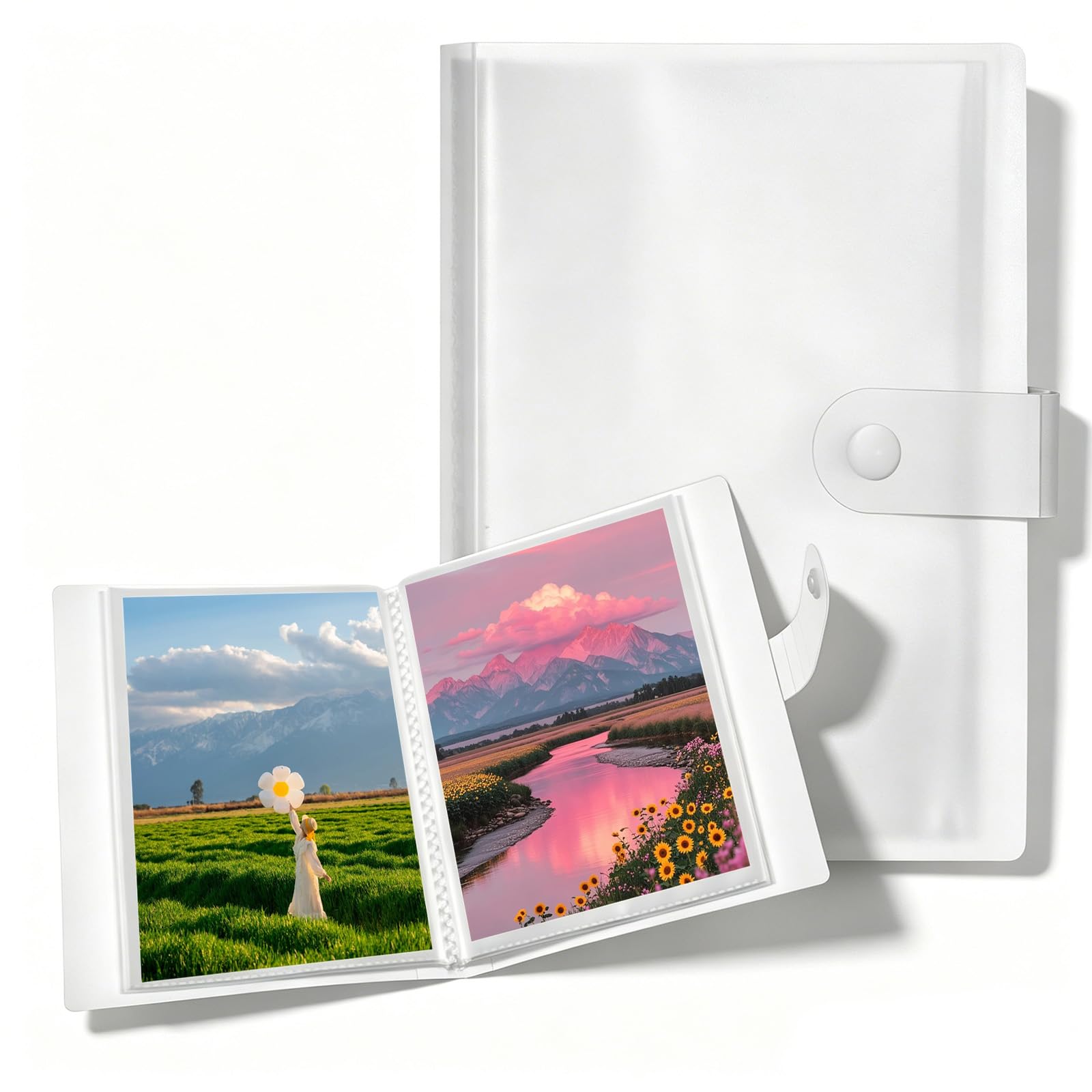 A6 Fotoalbum Transparent 40 Seiten Aufbewahrungsalbum Pvc Wasserdicht Sticker Aufbewahrung Kunststoffhülle Stempel-Stanzschablonen Scrapbooking Ordner Organizer für Karten Stanzformen Prägung Cliparts Küche, Haushalt & Wohnen