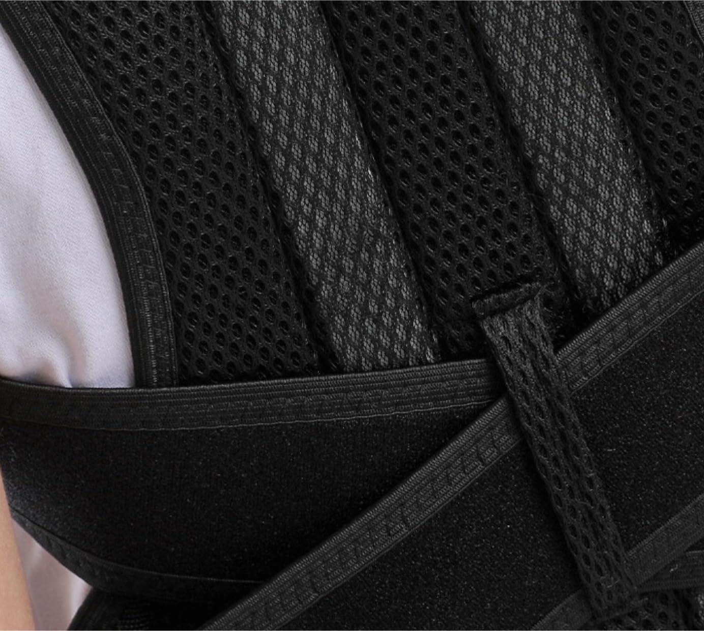 Rückenstützgürtel Leicht Schulter Haltung Korrektor Skoliose Zurück Brace Volle Unterstützung Gürtel Einstellbare Hals Schlüsselbein Atmungsaktiv(M)