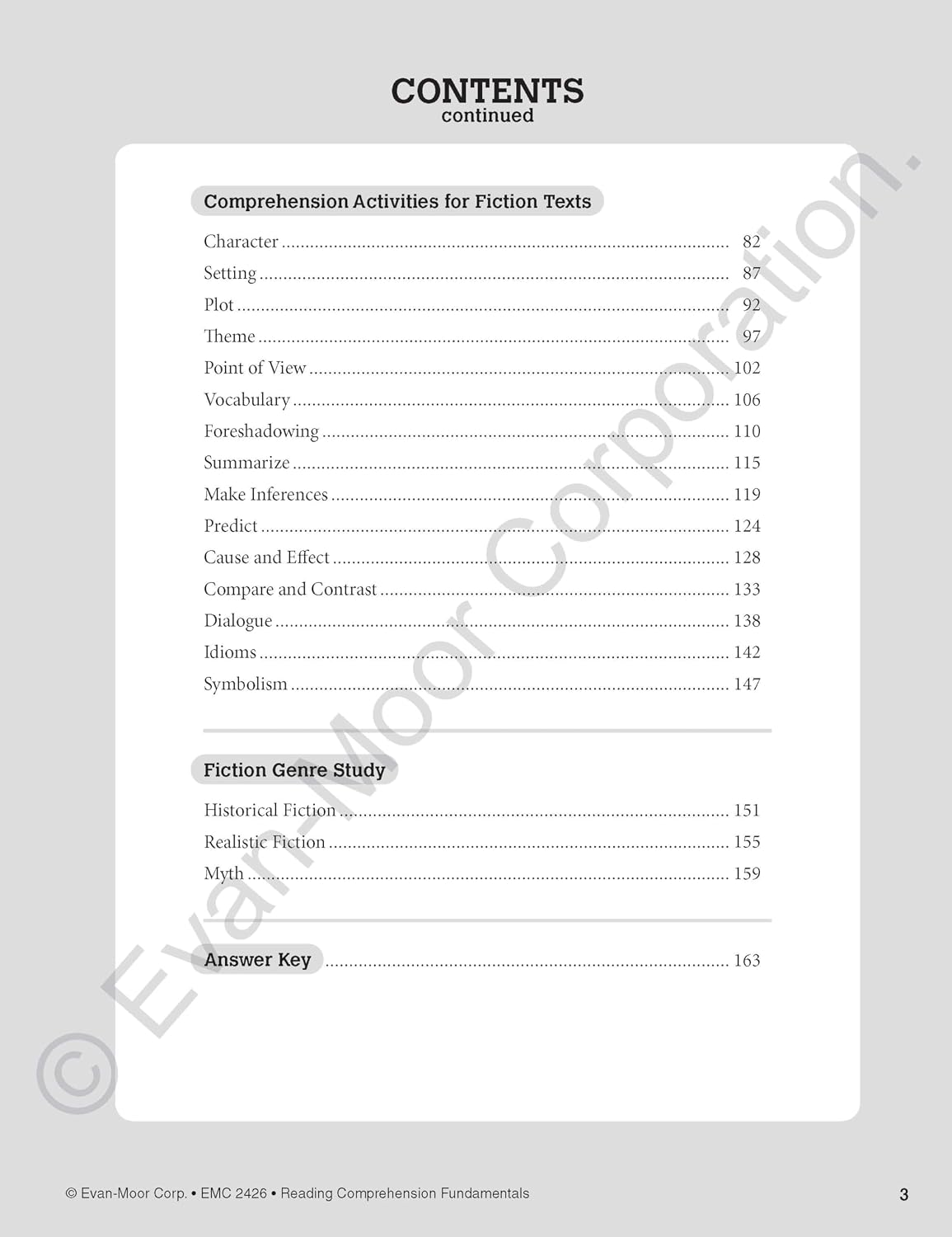 Evan-Moor Reading Comprehension Fundamentals, Grade 6, Homeschool and Classroom Resource Workbook, Reproducible Worksheets, Main Idea, Details, Visual Information, Cause, Effect, Vocabulary, Summarize