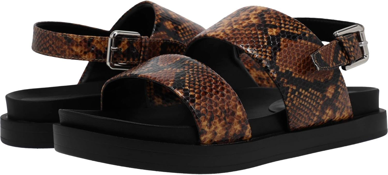 Aerosoles Women's LEGGENDA Flat Sandal, Brown Snake, 9