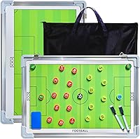 Pure Vie Magnetic Soccer Tactics Board - Portable Dry Erase Clipboard for Coaches with Markers, Magnets & Eraser