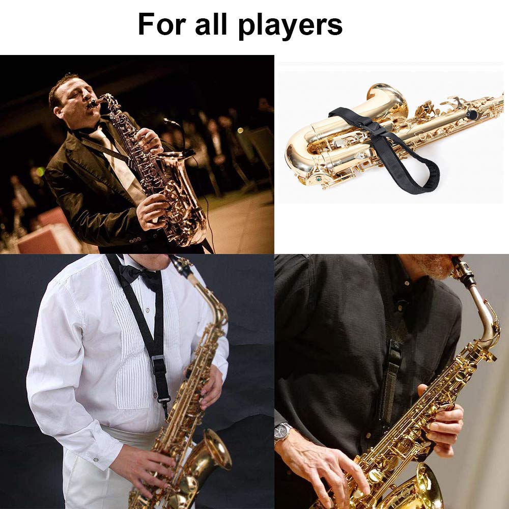 Meilleur Harnais Pour Saxophone Sangle De Cou Flexzion Pour Saxophone - Harnais Réglable Métal Pour Soprano, Alto, Ténor Crochet Quick Release Sécurisé
