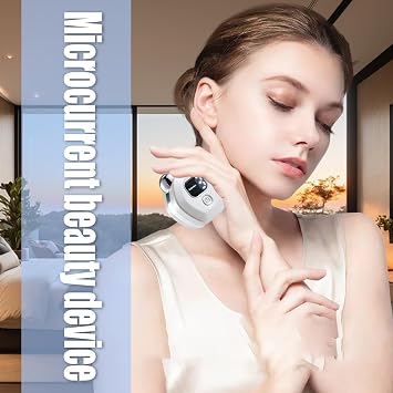 Microcurrent Face Lift Device - Beauty Massager for Face | Skin Toning Device for Home Travel, Electric Facial Sculpting Roller Massage Tool