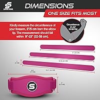 Vista 6 de Sleeve Stars - Codera de tenis para mujer, correa de codo de tenis ajustable, codera de codo de golfista para hombres, soporte de contrafuerza