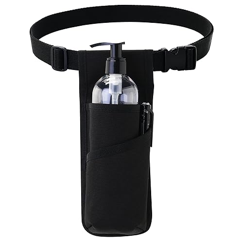 YOURUIMEI Professional Massage Therapist Holster with Adjustable Belt, Massage Bottle Bag, Massage Lotion Holster,Black(XJ-1KD)