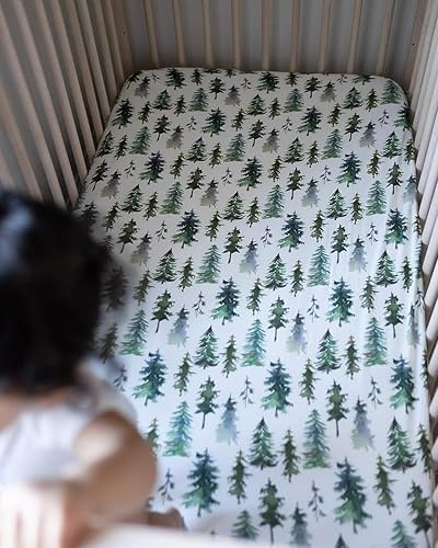 Miniatura 69 de Funda para cambiador de bebé, paquete de 2 unidades para niños, niñas (aeroplanos y nubes de acuarela), sábanas bajeras de primera calidad, funda