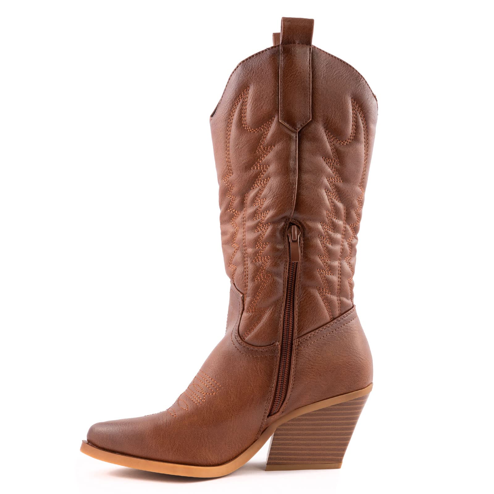 Toocool Botas Cowboy Mujer Estilo Western Camperas Piel Sintética Tacón 7cm Y02