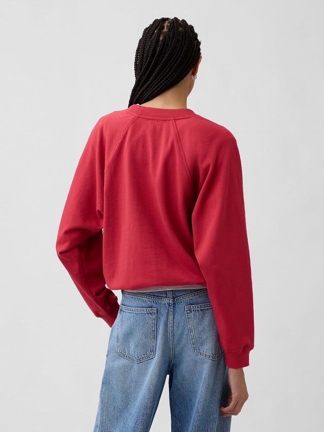 GAP Women's French Terry Logo Crew Sweatshirt
