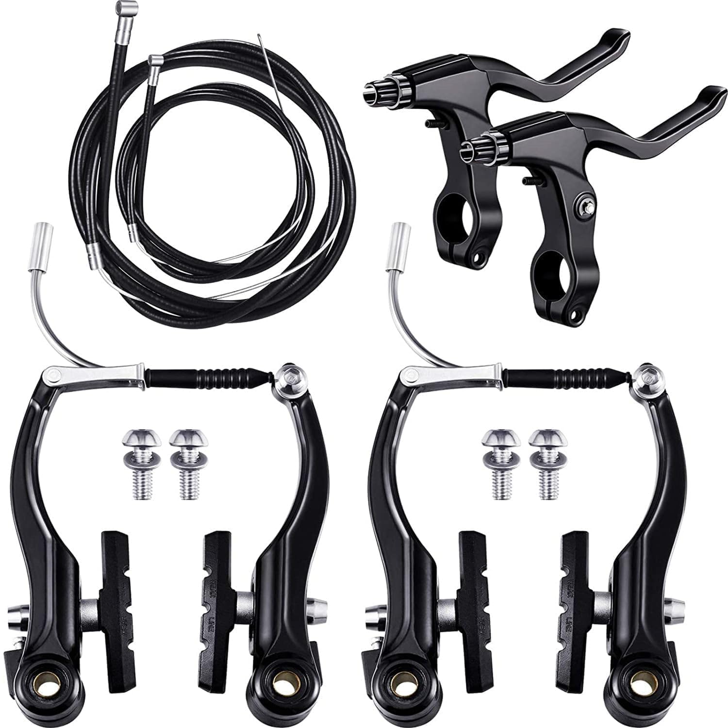Frein en V,étrier de Frein en V,kit Frein VTT,Freins en V,Jeu de Freins en V,Jeu de Freins de vélo,Frein V Avant arrière vélo,Avant arrière Freins V,Convient aux VTT, vélos pliants, vélos Hybrides