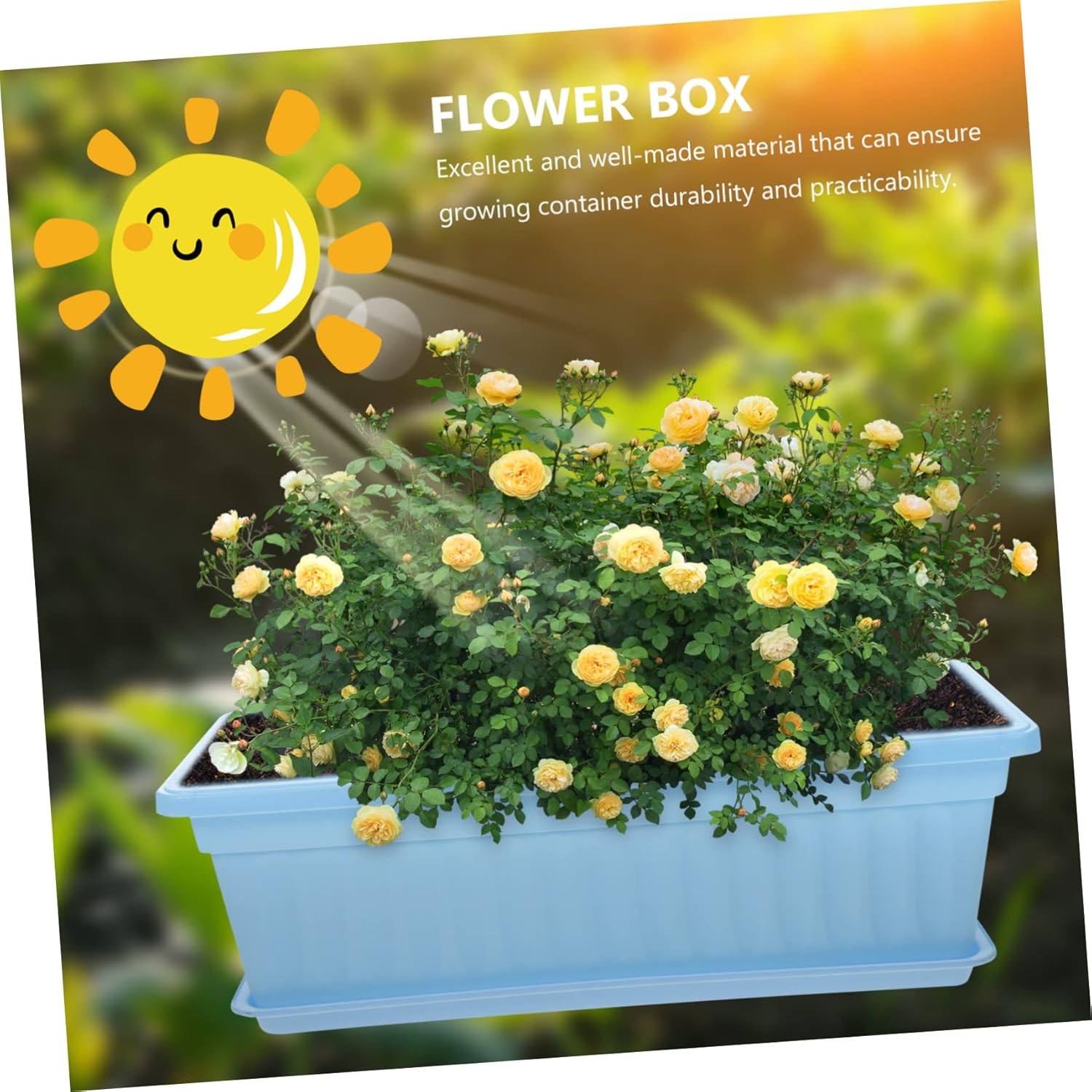 4sets Window Planter Box Tray Garden Flower Pots for Indoor Outdoor Flower Planting Holder for Home Decor