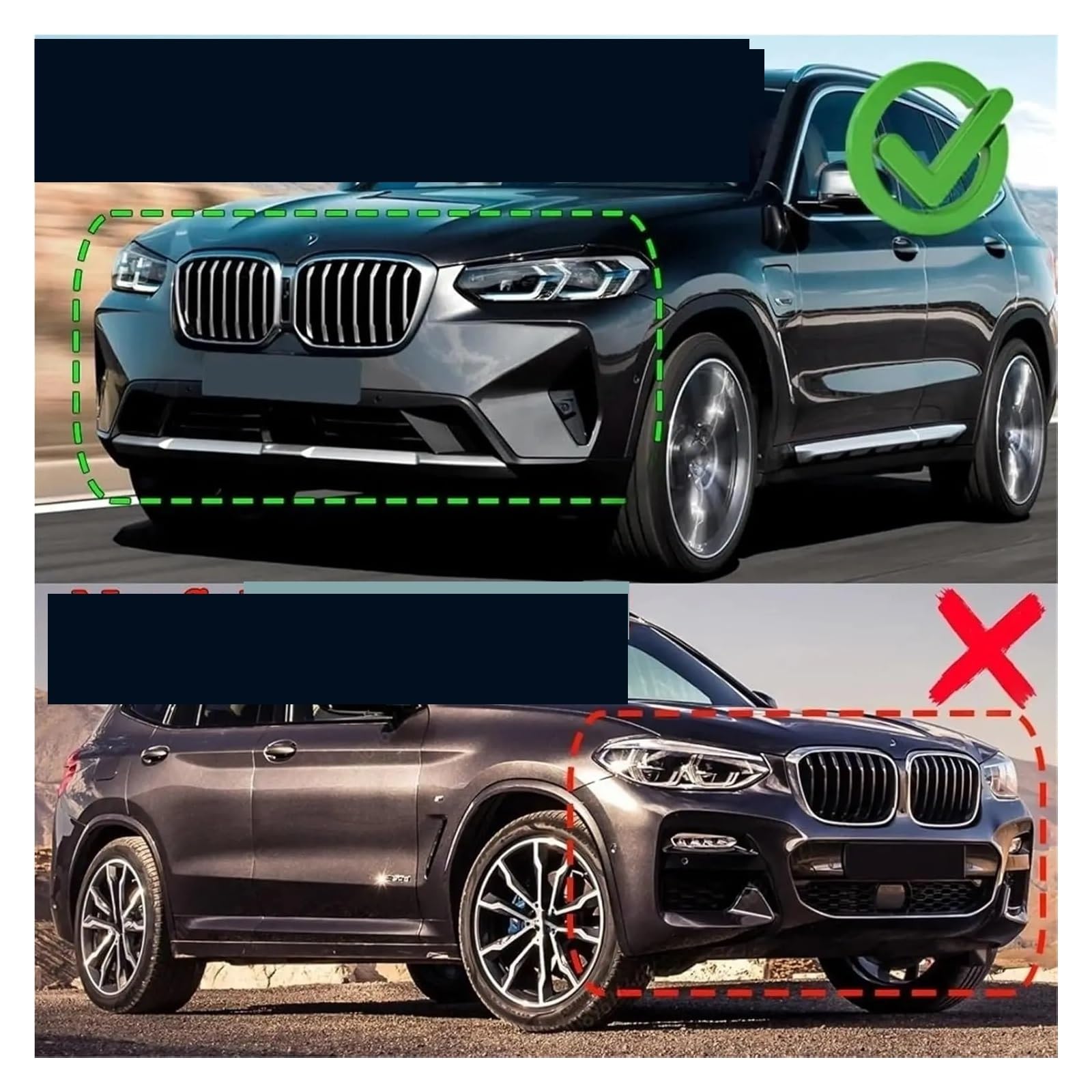 Griglia Anteriore Per BMW Per X3 Per X4 G01 G02 2022-2024 LCI Paraurti Anteriore Griglia Auto Rene Hood Mesh Luci A LED Kit Tuning Griglias Anteriores Auto