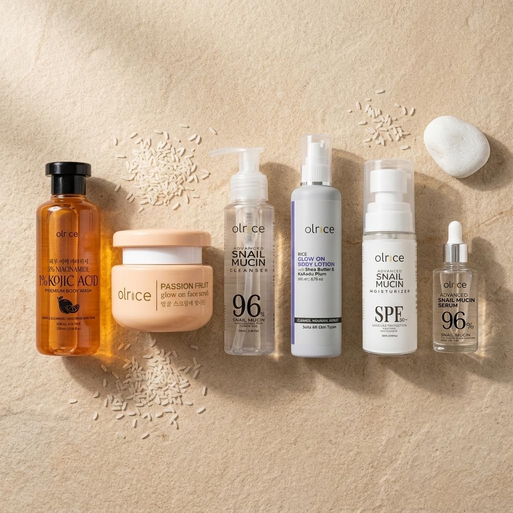 Complete Bodycare Regimen - Tone Correct, with Niacinamide, Kojic Acid Body wash, Face scrub, Body lotion, Snail Mucin cleanser, serum, SPF Moisturiser, 6-Piece Set-image-17