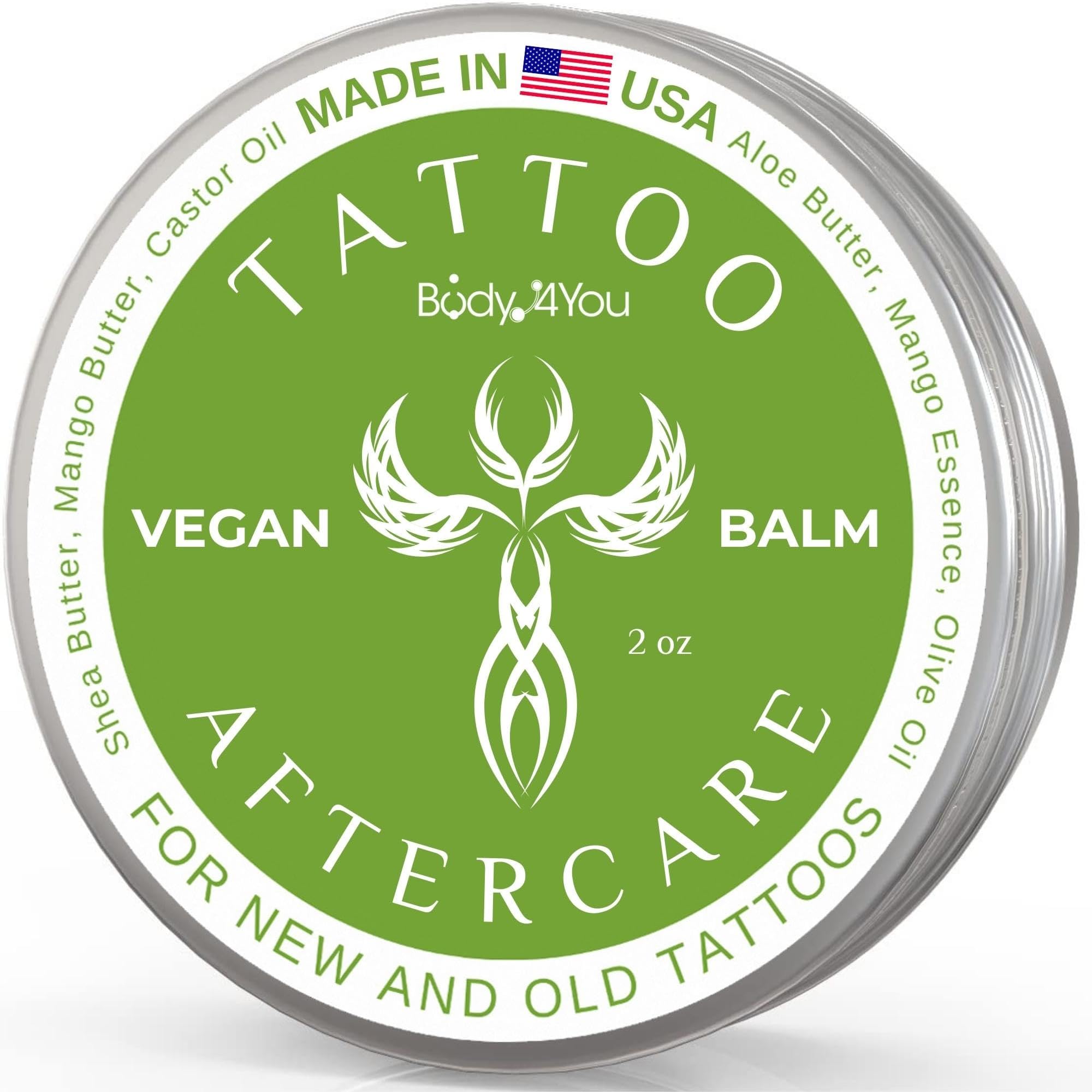 Amazon.com: BodyJ4You Tattoo Aftercare Balm - New Tattoo Healing Cream ...