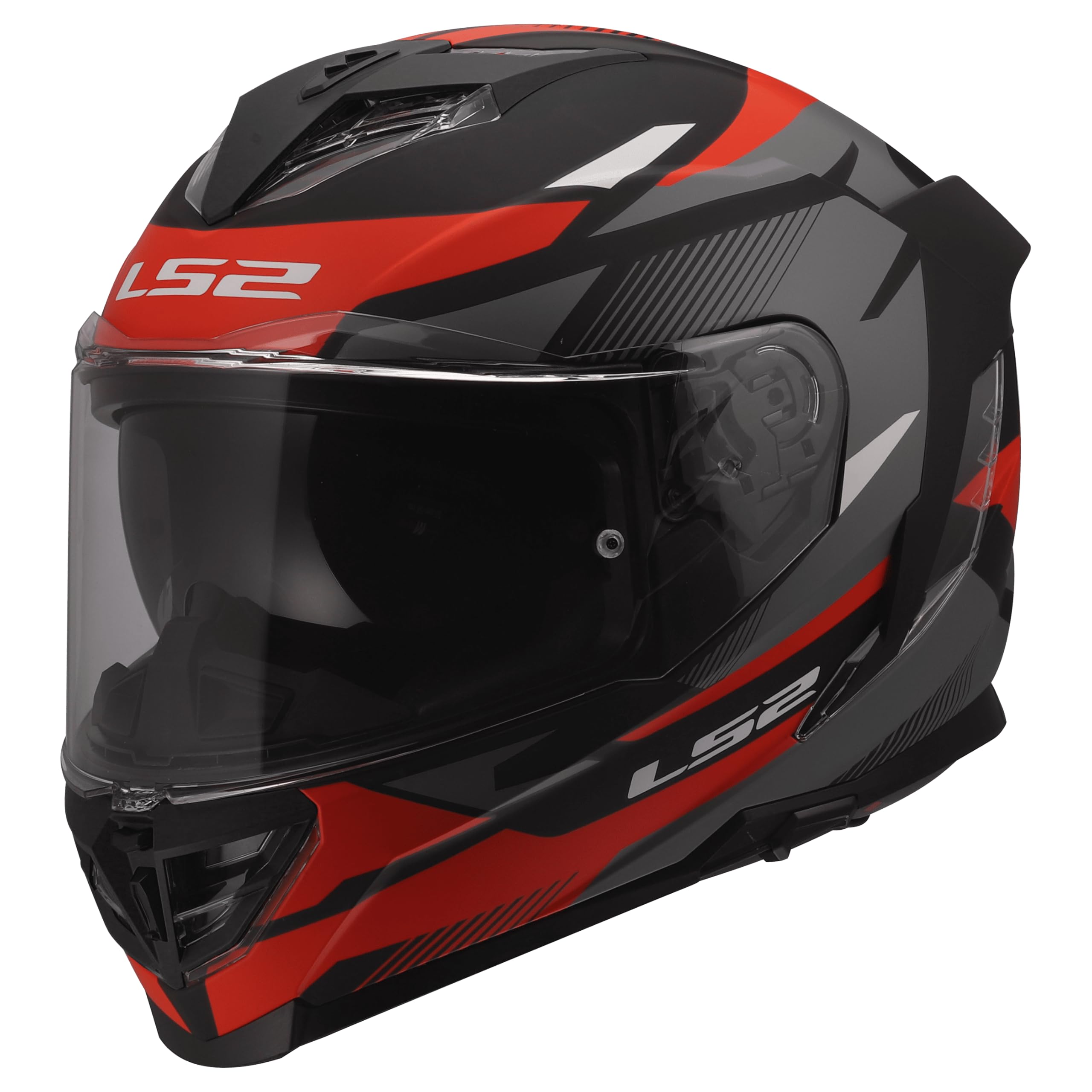 LS2, Casco Moto Integral STORM III KOMAI Black Red, XXS
