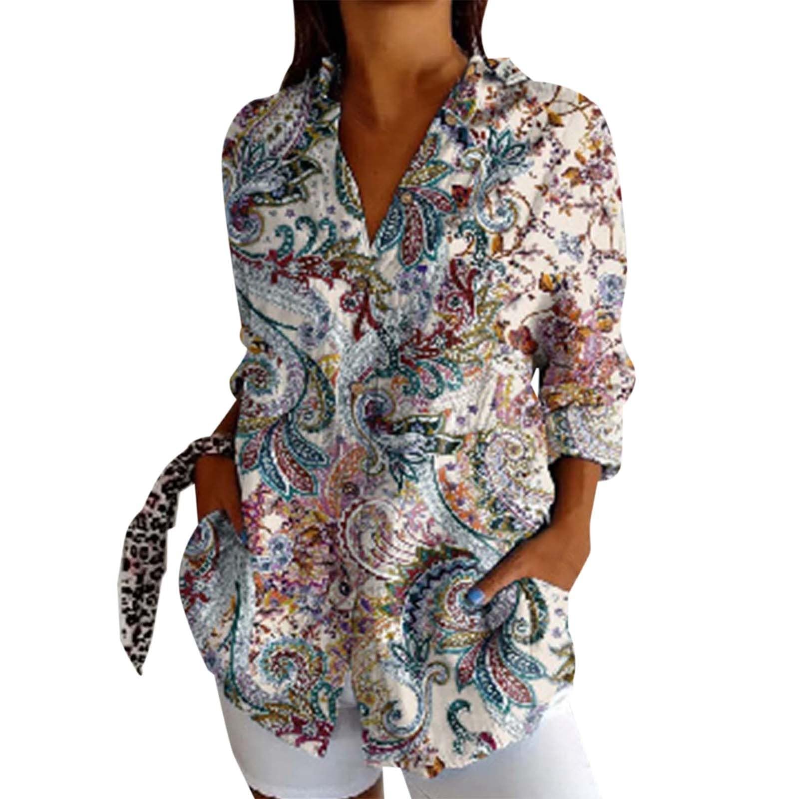 Camicia di lino Donna 2025 Estate Lunga Button Down Manica Lunga Leggero Lino Cotone Camicette Alla Moda Risvolto Primavera Garza Abbigliamento Oversize Colletto Casual Grafica Mussola Tuniche Signore