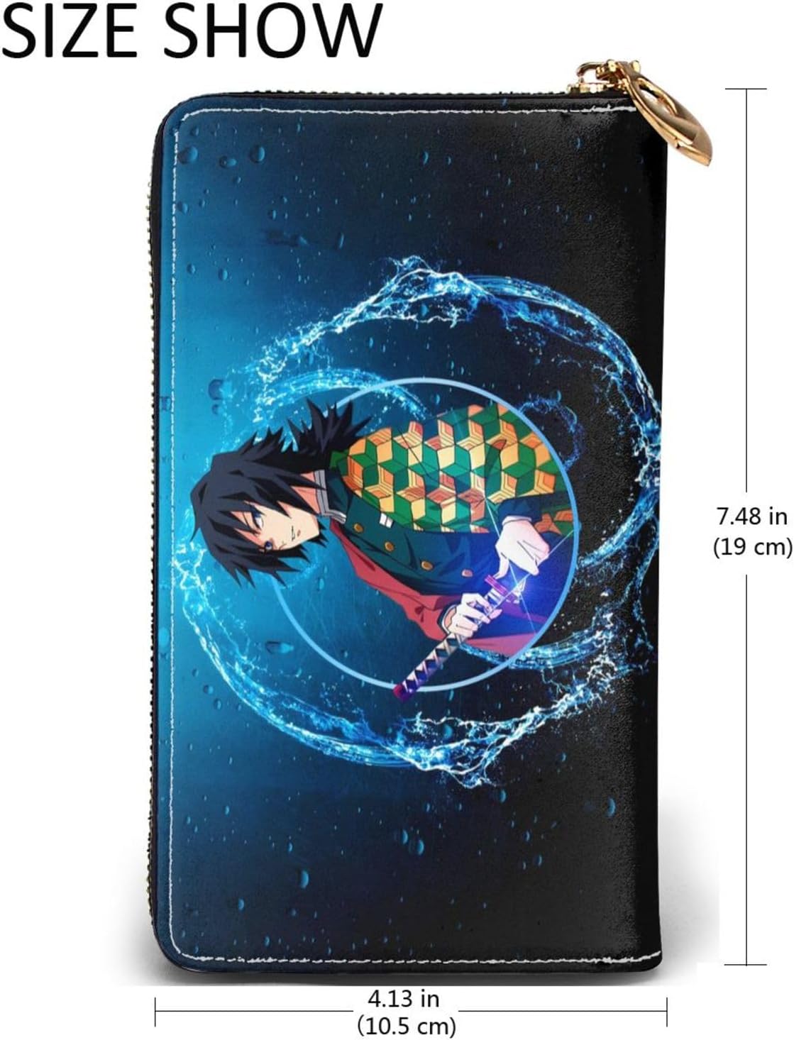 新品未使用】希少 鬼滅の刃 冨岡義勇モデル レザー ラウンドファスナー