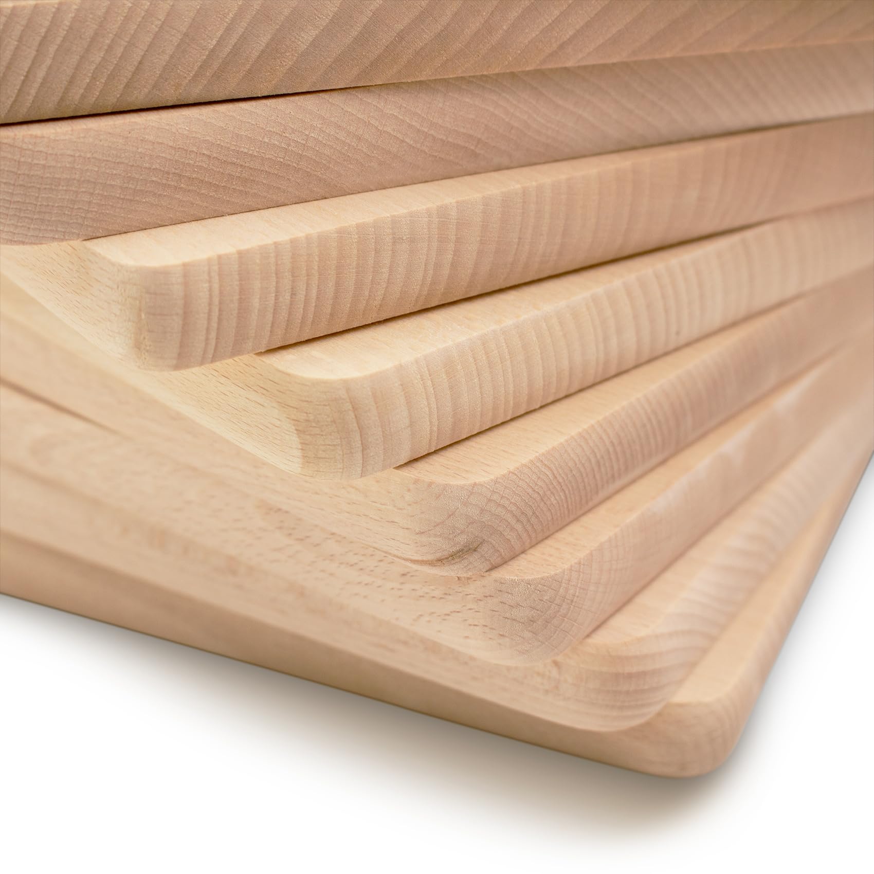 VmG-Store Frühstücksbrettchen Buche 30x22cm Holzbretter roh Schneidebrett massives Buchenholz eckiges Brotzeitbrett aus Naturholz Küchenbrett (20, Groß)