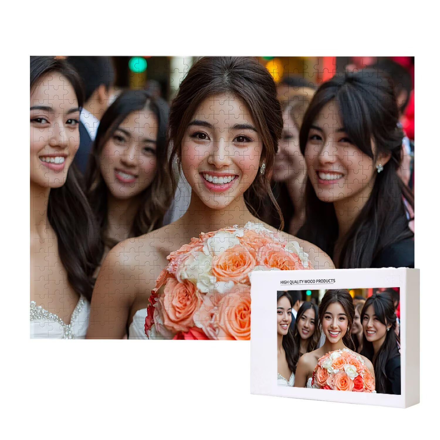 Personalisiertes Puzzle mit eigenem Foto - 1000/1500/2000/3000/4000/5000/6000 Teile: Gestalte selbst Puzzle, Adult Fotopuzzle - für Mama, Wedding, Familie zum Geburtstag Geschenke (5000 Teile) z-110