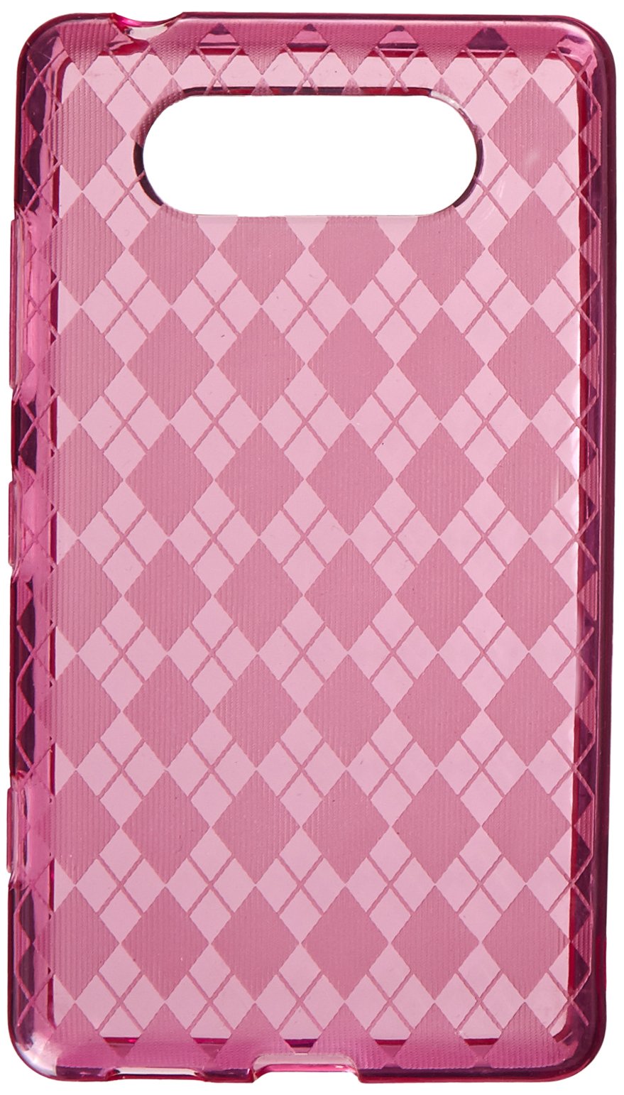 AsmynaNKN820CASKCA089 Argyle Premium Slim and Durable Protective Cover for Nokia Lumia 820-1 Pack - Retail Packaging - Hot Pink