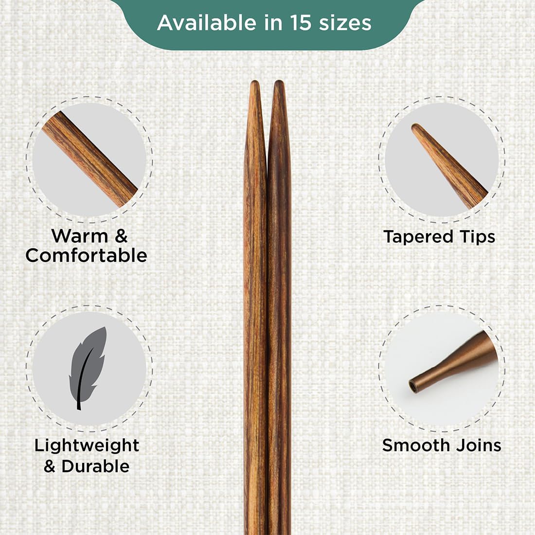 KnitPro Ginger Interchangeable Circular Needles 4" (10cm) | US Size 2.5 (3mm)